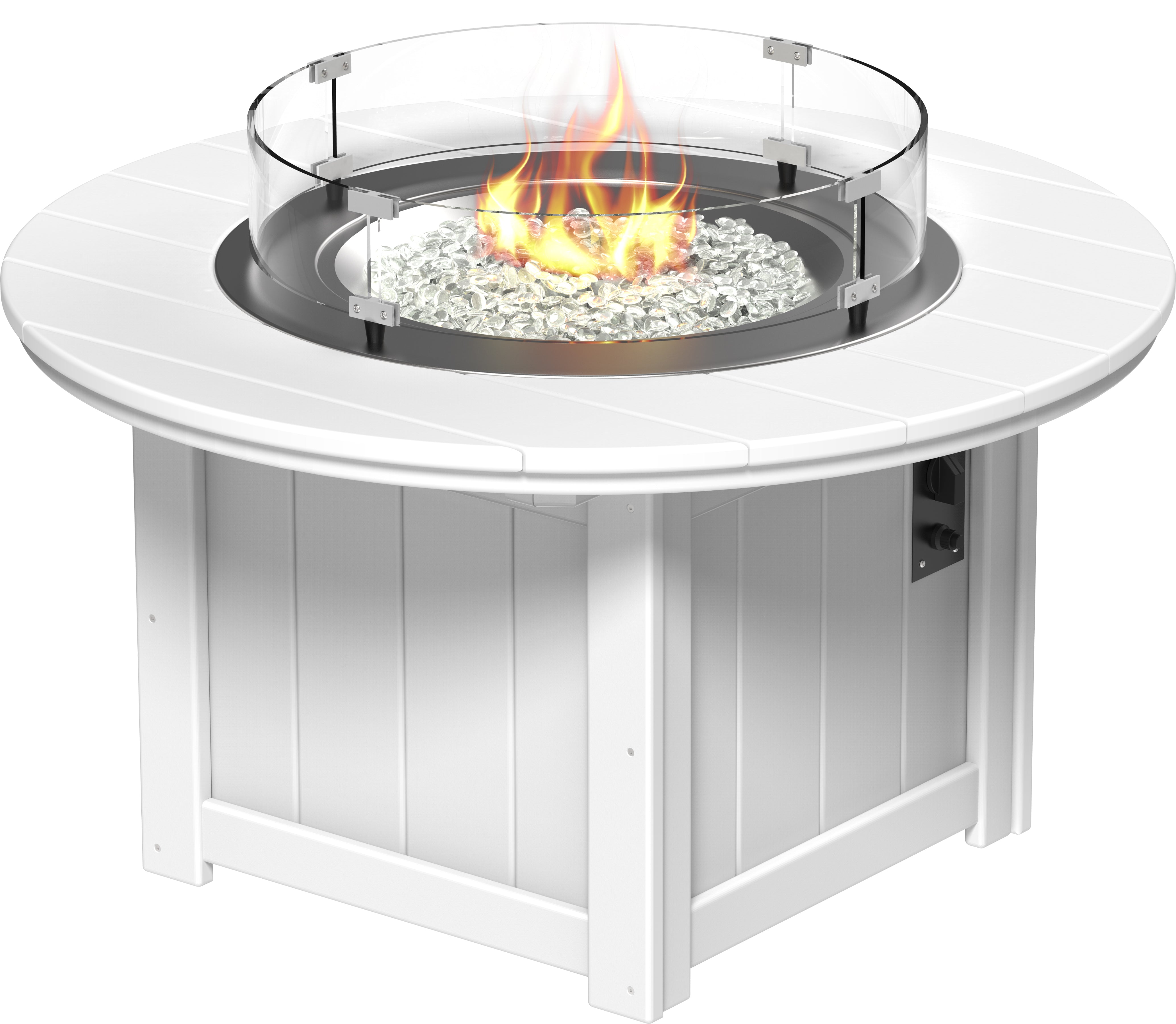 LuxCraft Lumin Fire Pit 46" Round in White
