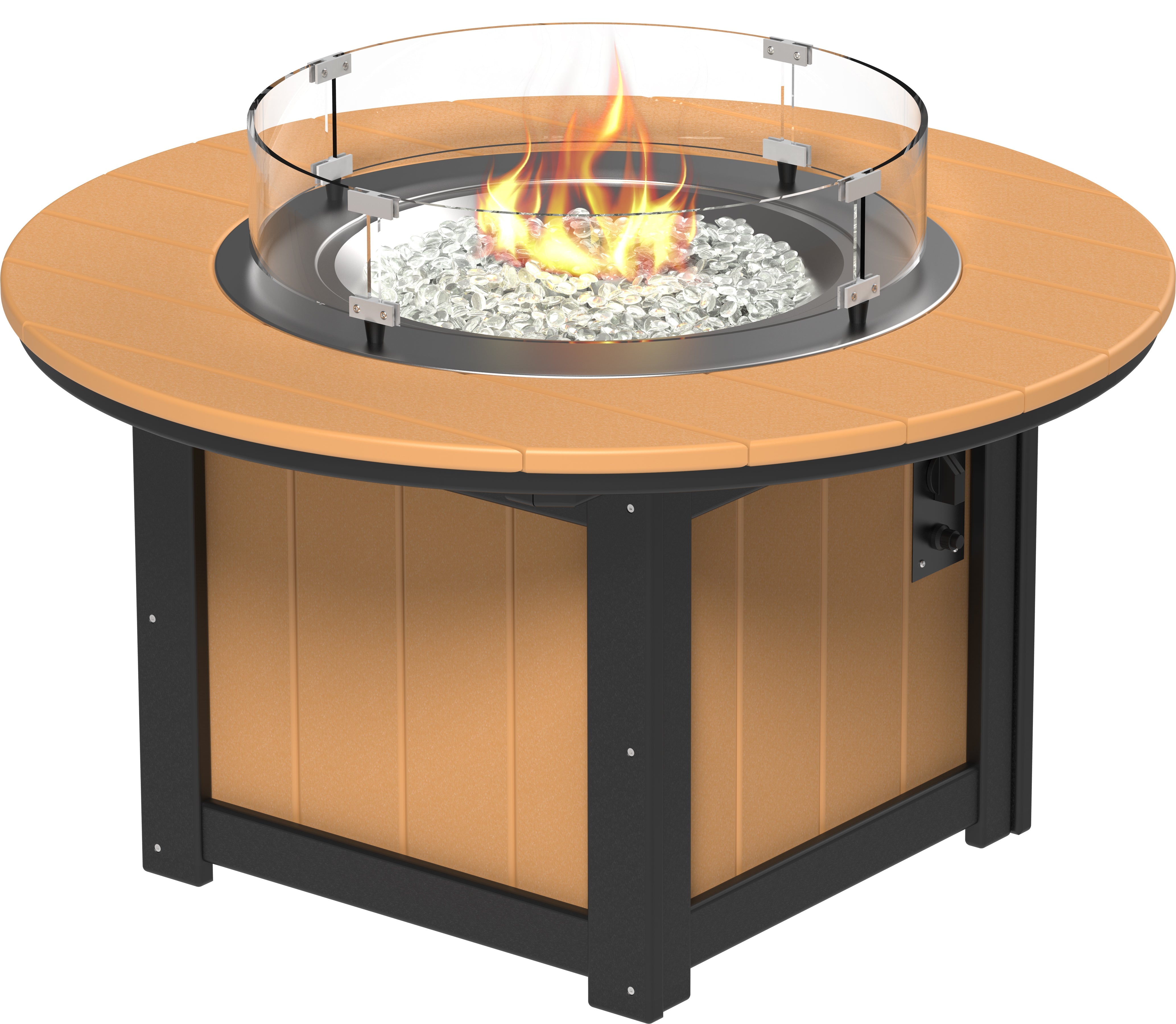LuxCraft Lumin Fire Pit 46" Round in Cedar & Black