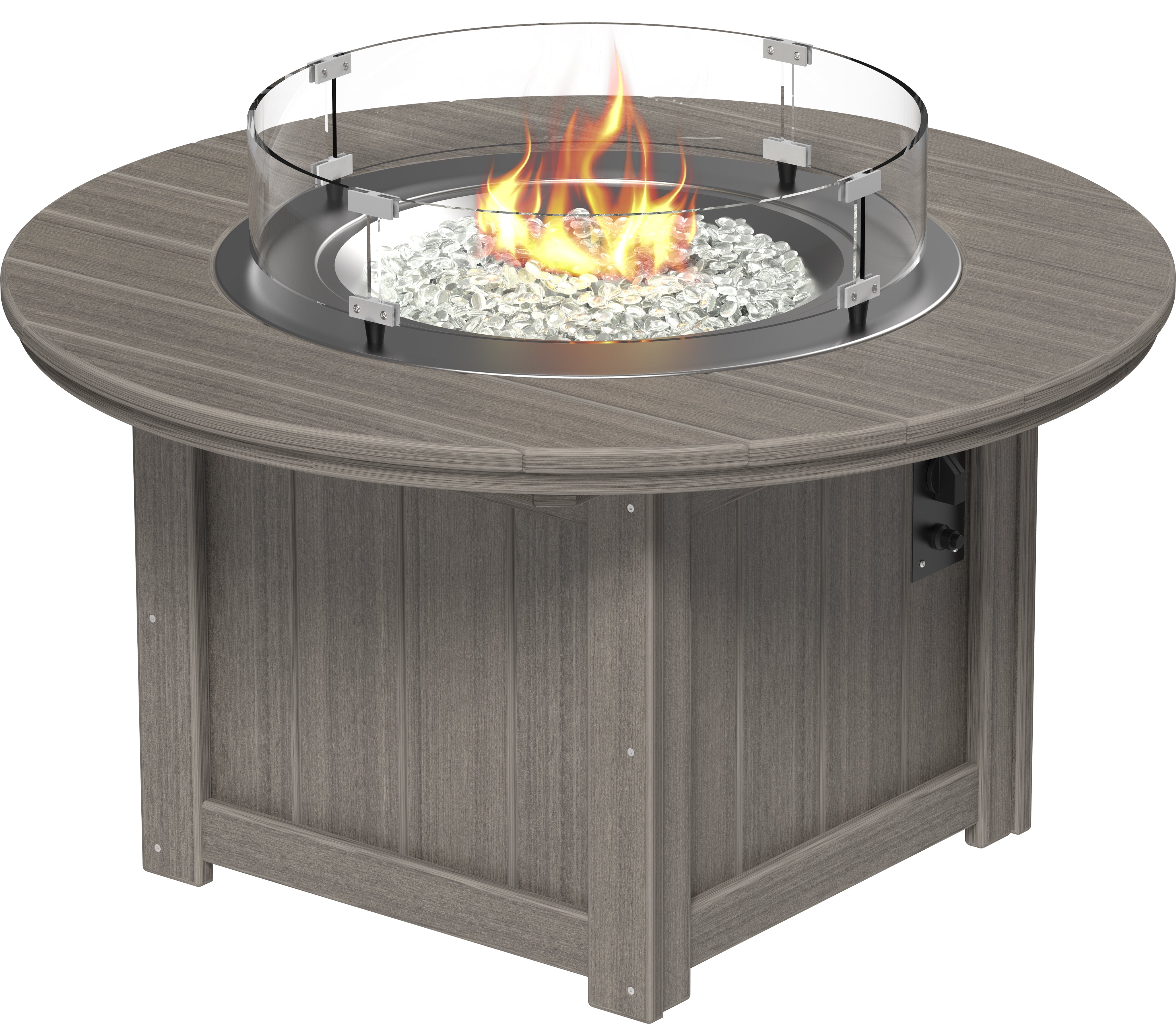 LuxCraft Lumin Fire Table 60" Round in Coastal Gray